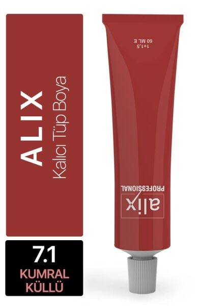 Alix Tüp Saç Boyası 7.1 Kumral Küllü 60 ml