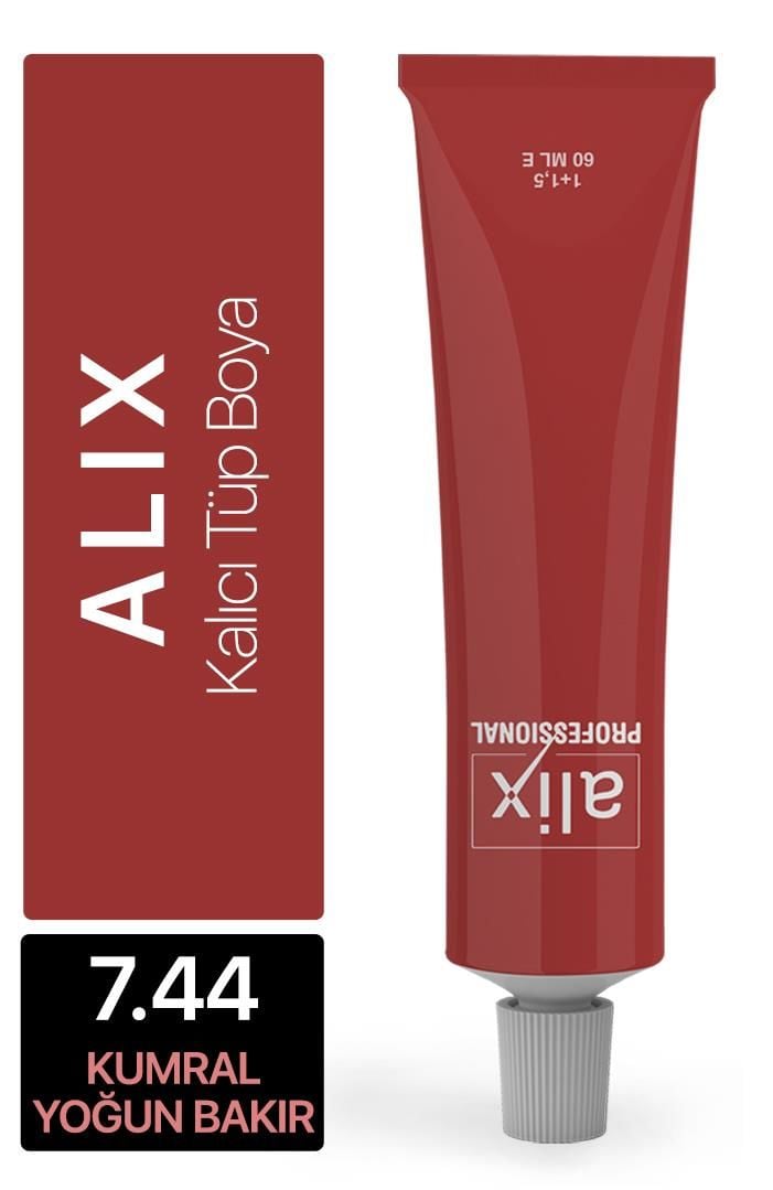 Alix Tüp Saç Boyası 7.44 Kumral Yoğun Bakır 60 ml