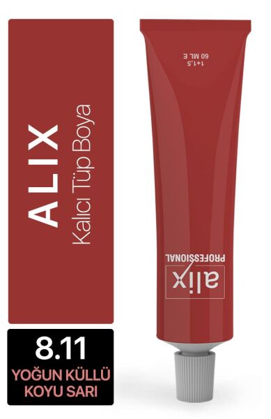Alix Tüp Saç Boyası 8.11 Yoğun Küllü Koyu Sarı 60 ml