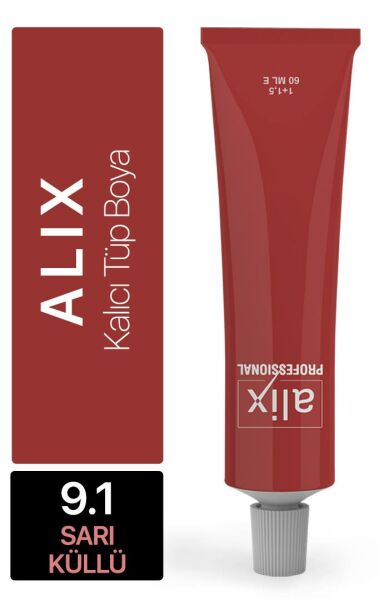Alix Tüp Saç Boyası 9.1 Sarı Küllü 60 ml
