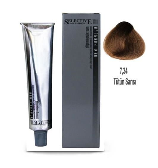 Selective Professional Tüp Saç Boyası 7.34 Tütün Sarısı 60 ml