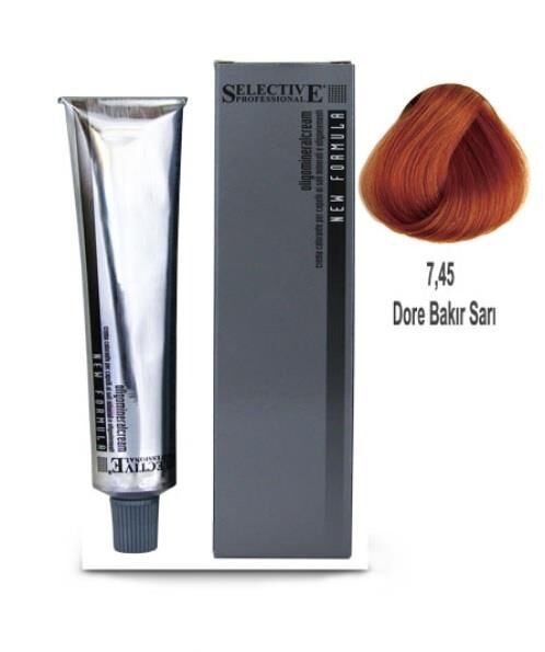 Selective Professional Tüp Saç Boyası 7.45 Dore Bakır Sarı 60 ml