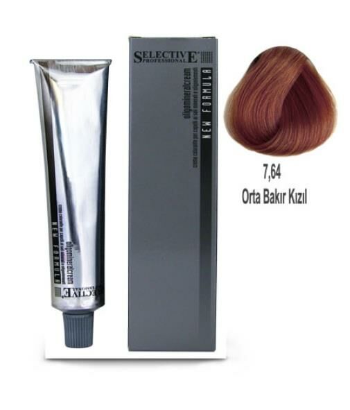 Selective Professional Tüp Saç Boyası 7.64 Orta Bakır 60 ml