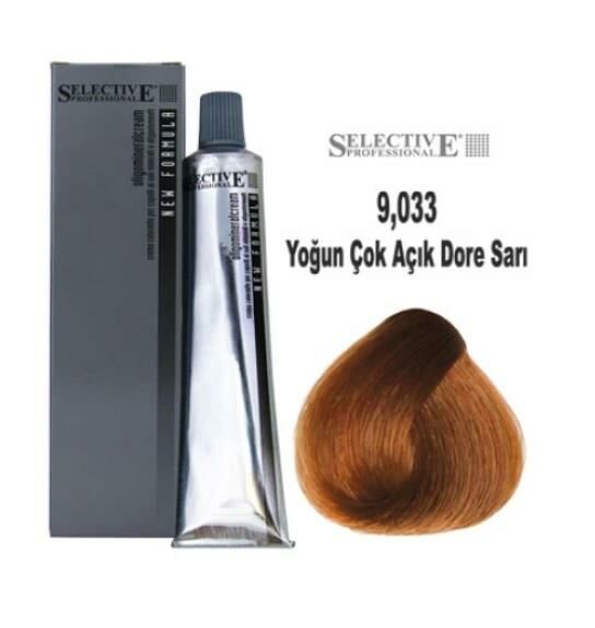 Selective Professional Tüp Saç Boyası 9.033 Yoğun Çok Açık Dore Sarı 60 ml