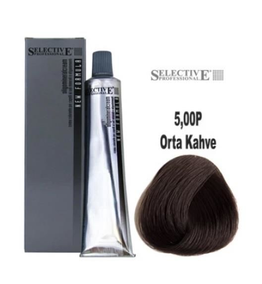 Selective Professional Tüp Saç Boyası 5.00P Orta Kahve 60 ml
