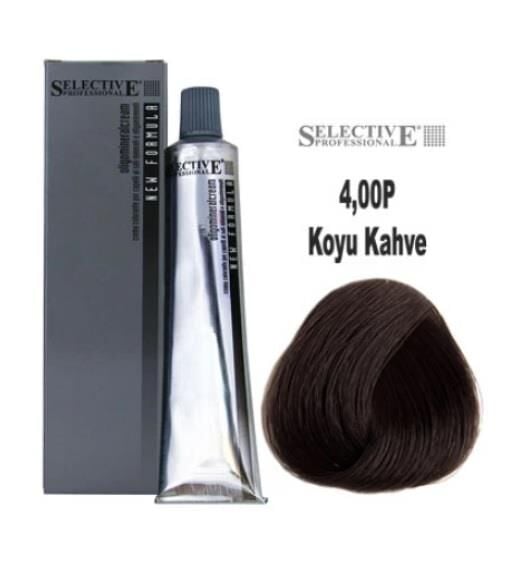 Selective Professional Tüp Saç Boyası 4.00P Koyu Kahve 60 ml