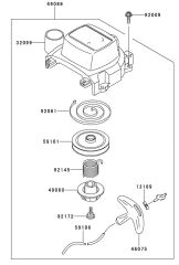 KAWASAKI TJ23V ÇİT BUDAMA STARTER KOMPLE - ORJİNAL