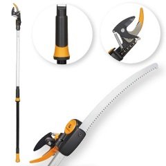 Fiskars 1023634 UPX86 Teleskopik Yüksek Dal Budama Makası PowerGear + Testere