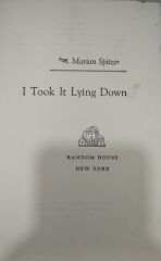 I Took It Lying Down - Marian Spitzer