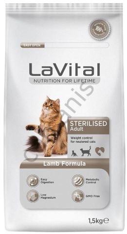 La Vital Kuzu Etli Kısırlaştırılmış Kedi Maması 1.5 kg