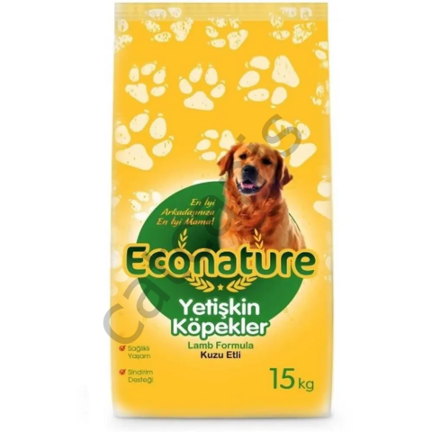 Econature Kuzu Etli Yetişkin Köpek Maması - 15 kg