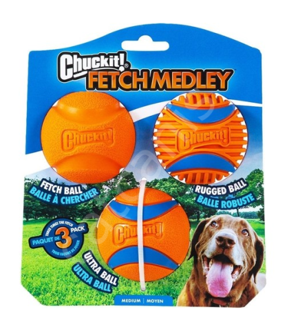 Chuckit Chuckit! Fetch Medley 3'lü Köpek Oyun Topu Seti Chuckit