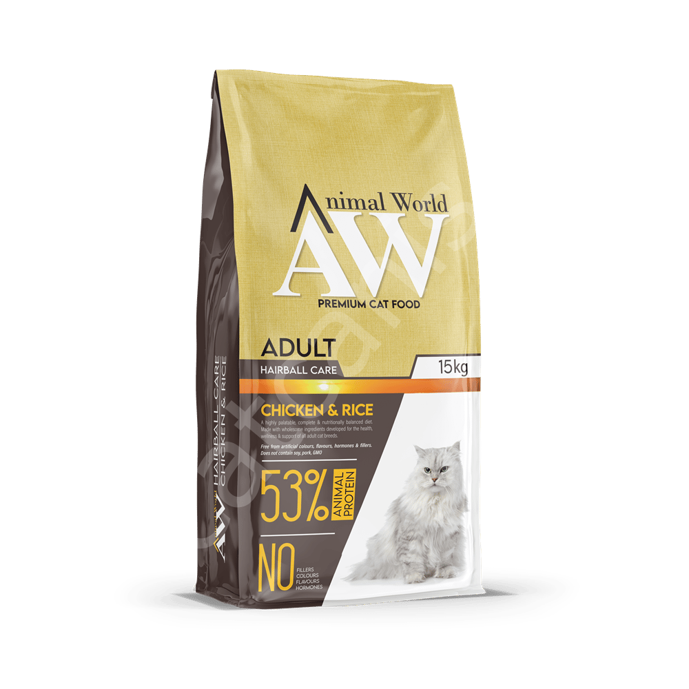 Animal World Cat Tavuklu Pirinçli Yetişkin Kedi Maması 15 kg