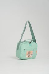 Roxbros Kore Kawaii Tarzı Aksesuarlı Çocuk Beslenme Çantası - Isı Yalıtımlı Termoslu Beslenme Çantası (SU YESILI)