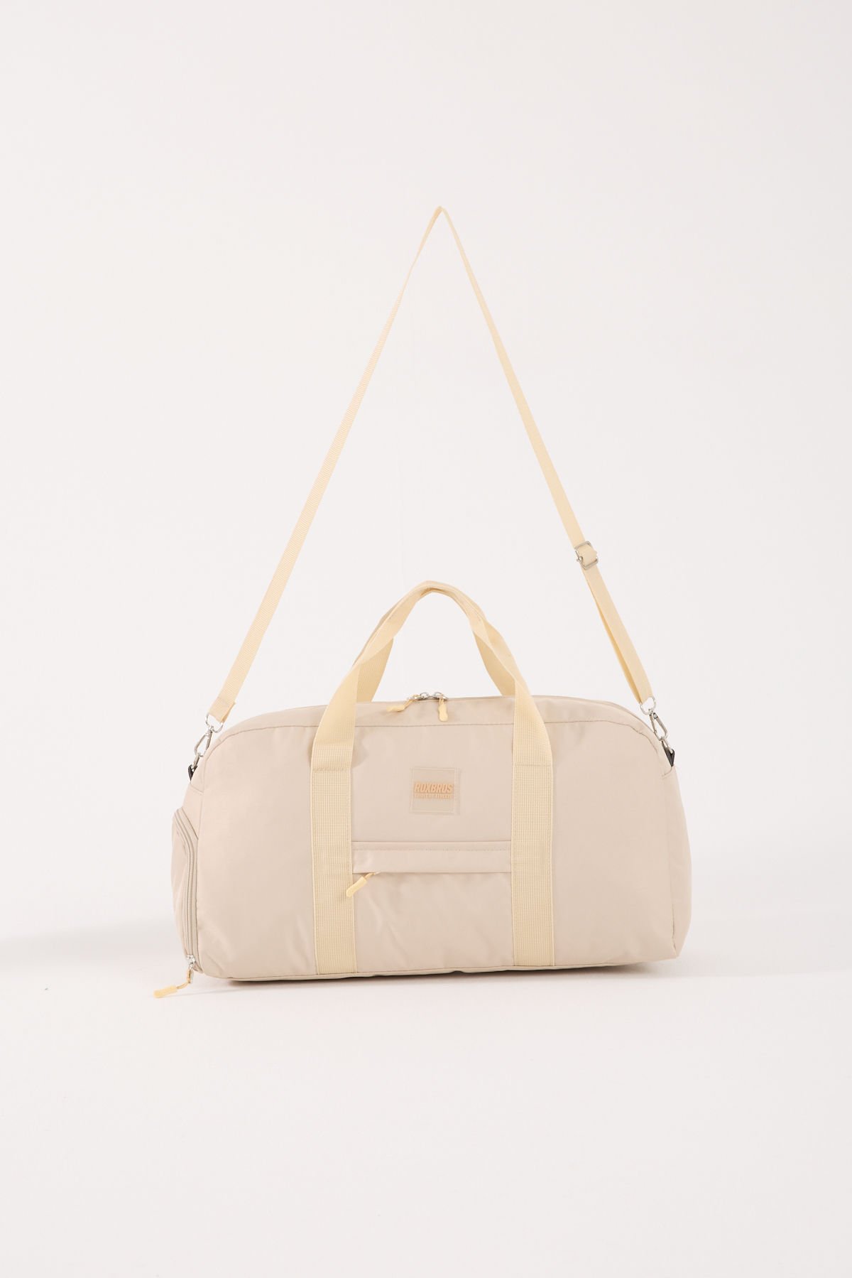 Unisex Spor Çantası Günlük Kadın Çantası - Erkek Seyahat, Spor, Fitness, Gym Ayakkabı Bölmeli Çanta - BEJ