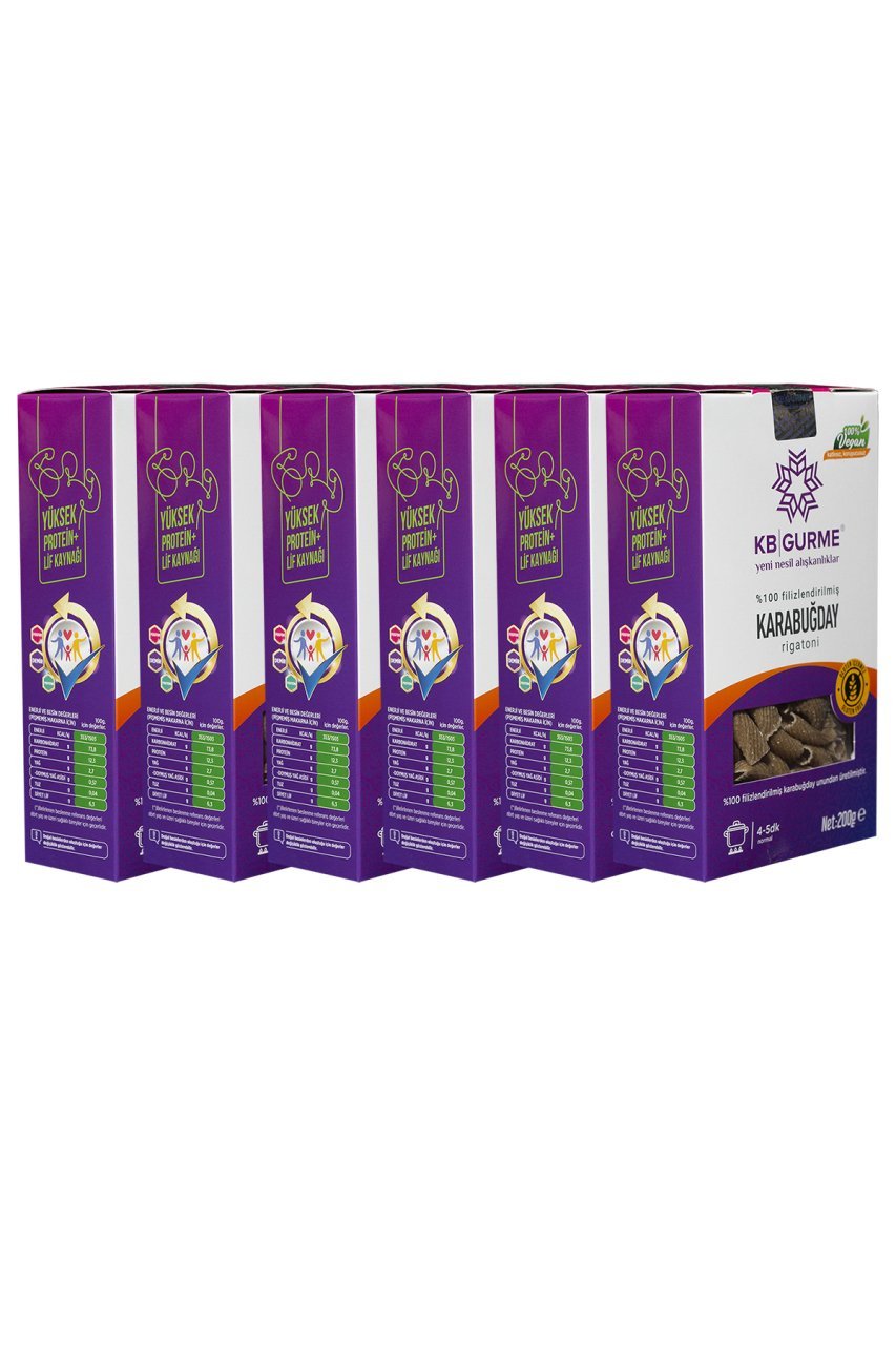 Glutensiz & Vegan Filizlendirilmiş Karabuğday Makarna Rigatoni 200gr 6Adet