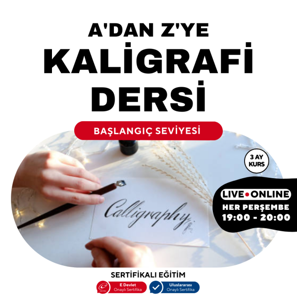 A'dan Z'ye Kaligrafi Dersi Eğitimi (Yetişkin)