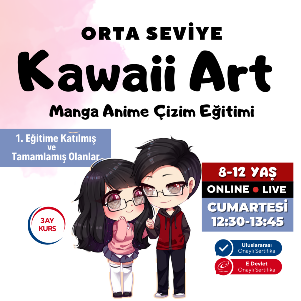 Kawaii Art Çizim Eğitimi Orta Seviye (8-12 Yaş)