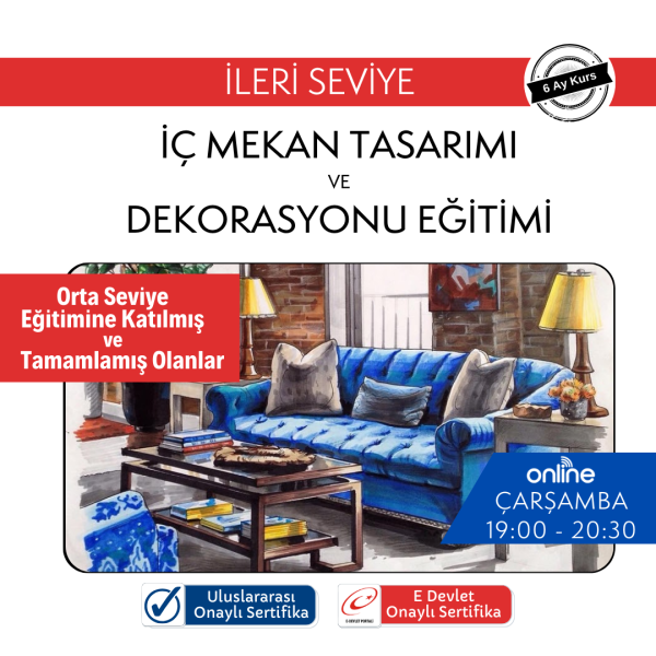 İç Mekan Tasarımı ve Dekorasyonu Eğitimi (İleri Seviye)