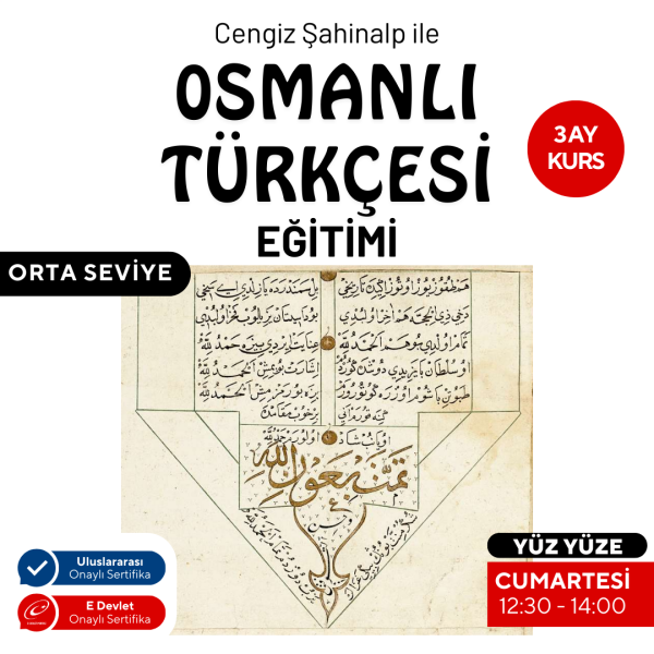 Osmanlı Türkçesi Eğitimi Orta Seviyesi- Yüz yüze