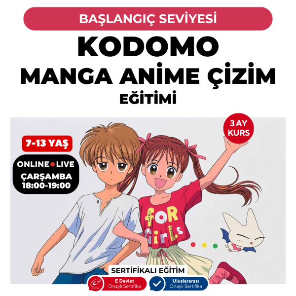 Kodomo Manga & Anime Çizimi Eğitimi (7-13 Yaş)