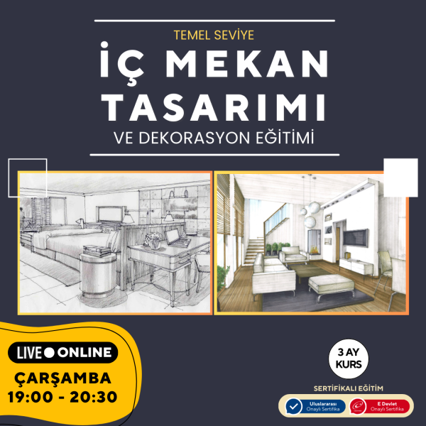 İç Mekan Tasarımı ve Dekorasyonu Eğitimi (Temel Seviye)