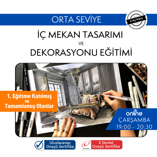 İç Mekan Tasarımı ve Dekorasyonu Eğitimi (Orta Seviye)