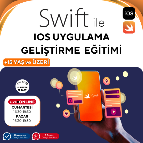 Swift ile IOS Uygulama Geliştirme Eğitimi -Online( +15 Yaş)