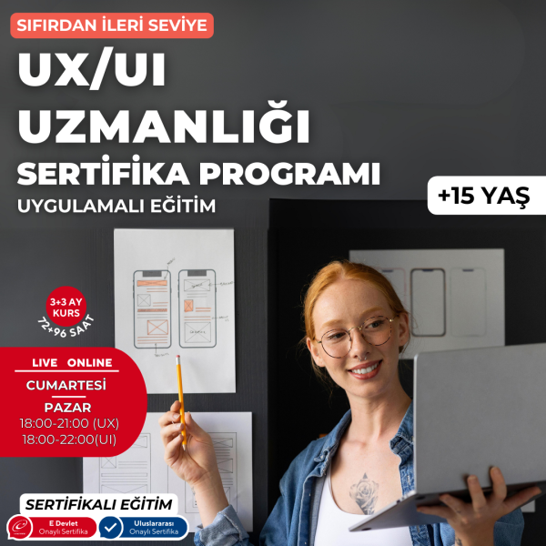 Sıfırdan İleri Seviye UX / UI Uzmanlık Eğitimi- Online