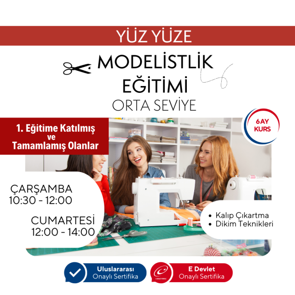 Modelistlik Eğitimi (Orta Seviye) -Yüz Yüze