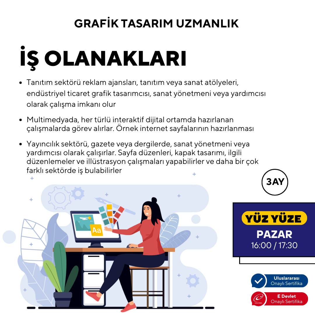 Yüz Yüze Atölye- Grafik Tasarım Uzmanlık Kursu