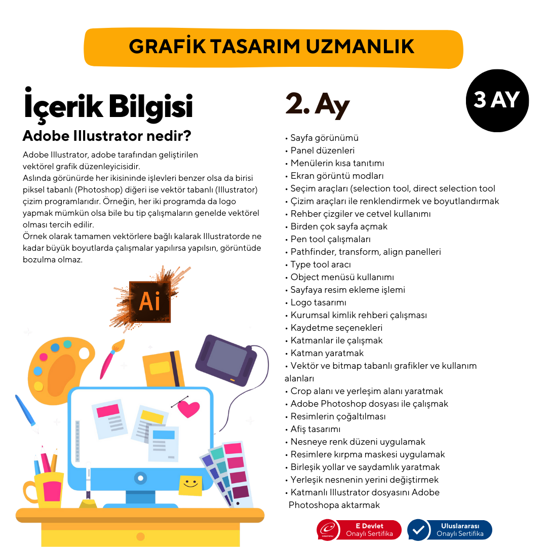 Yüz Yüze Atölye- Grafik Tasarım Uzmanlık Kursu