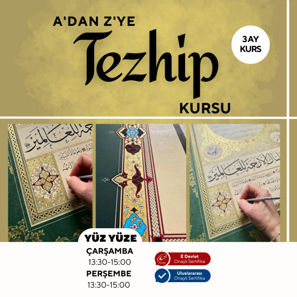 A'dan Z'ye Tezhip Dersi Eğitimi - Yüz yüze