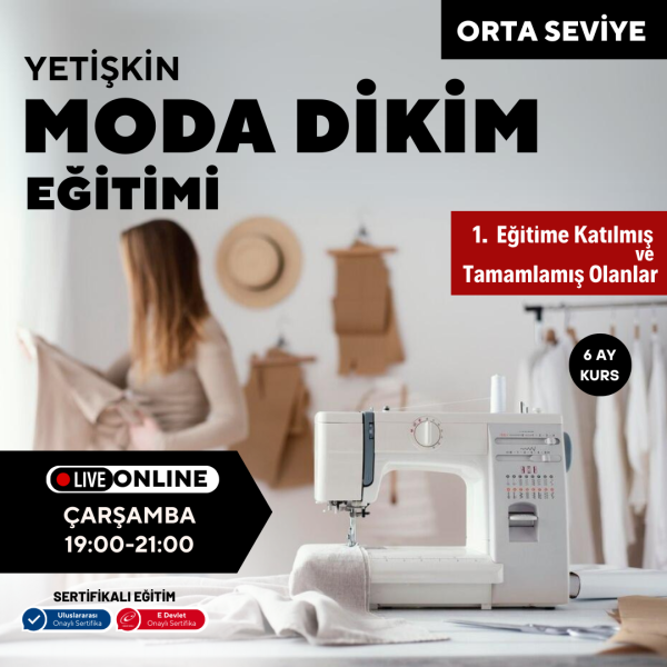 Moda Dikim Eğitimi - (Orta Seviyesi)- Online