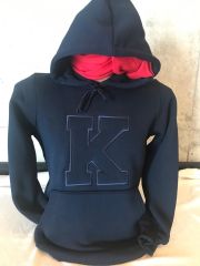 EVA DOLGU K LOGOLU LACİVERT HOODIE