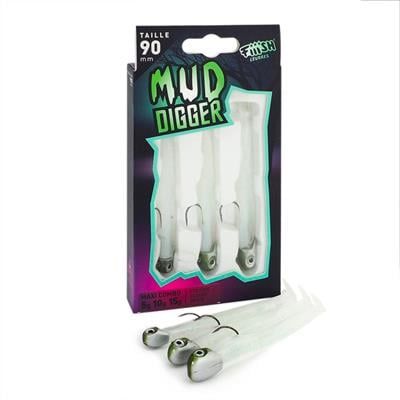 Fiiish Mud Digger MD1135 Maxi Combo Cloudy White Silikon Yem