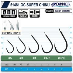 Owner 51481 Cut Super Chinu Black Chrome İğne