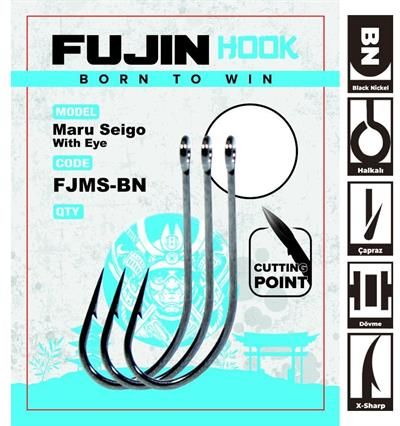 Fujin Maru Seigo With Eye Çapraz Delikli Olta Kancası