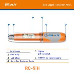 Elitech RC-51H Data Logger - Su Geçirmez