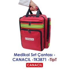 TipT Medikal Sırt Çantası - CANACIL -TK3871 - Kırmızı