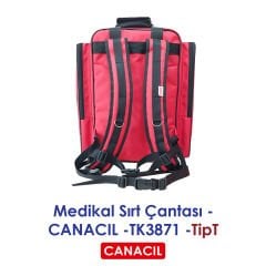 ⭐⭐⭐⭐⭐ TipT Medikal Sırt Çantası - CANACIL -TK3871 - Kırmızı