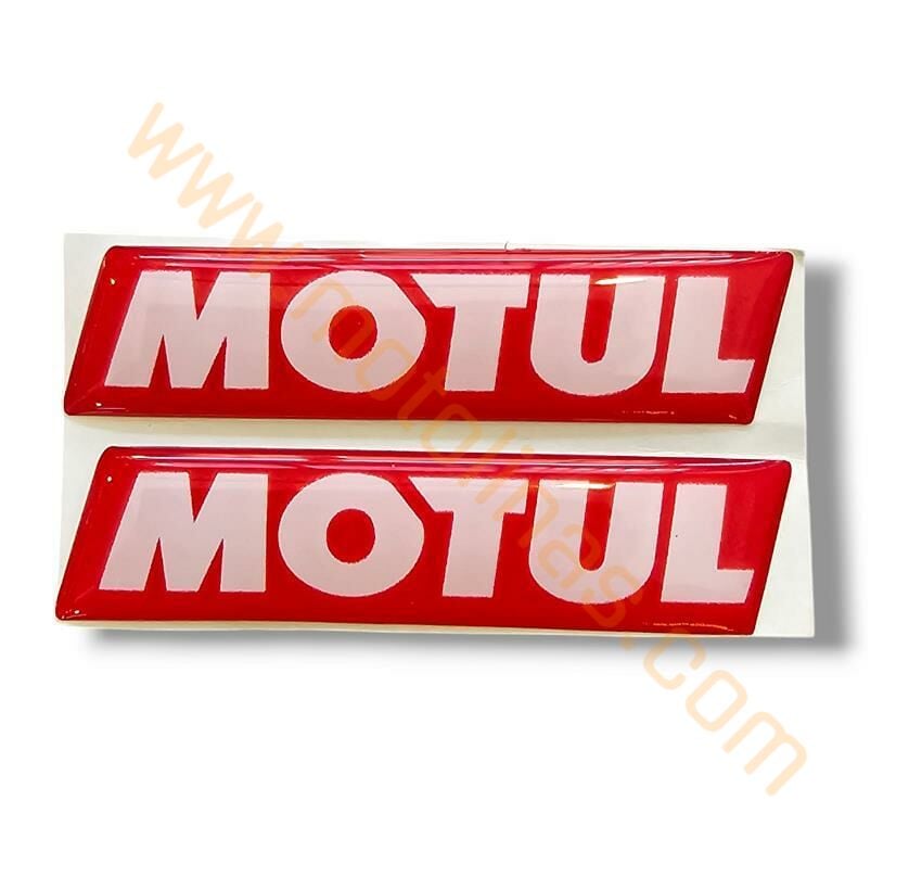 MOTUL DAMLA STİCKER 2Lİ SET 7cmX1,7cm , MOTUL ETİKETİ ÖZEL ÜRETİM