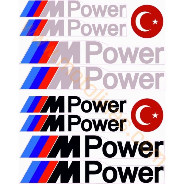 STİCKER SETİ [A4] [M POWER 10 PARÇA] - UNİVERSAL