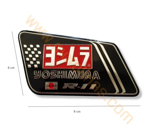 MOTOSİKLET EGSOZ STİCKER YANMAZ METAL YOSHIMURA ETİKET