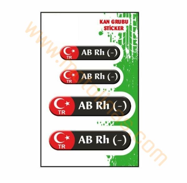 KAN GRUBU 4 lü SET DAMLAR STİCKER (AB RH - )