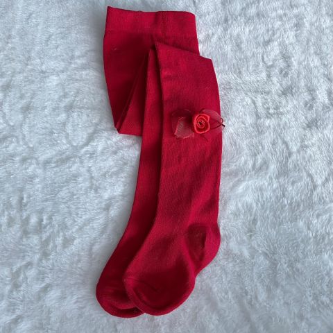 Fiyonk Detaylı Kız Çocuk Külotlu Çorap Ekru - 8 Yaş