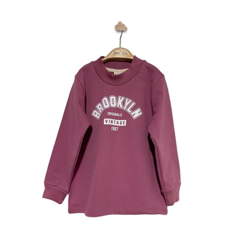 Baskılı Sweatshirt Bej - 7 YAŞ