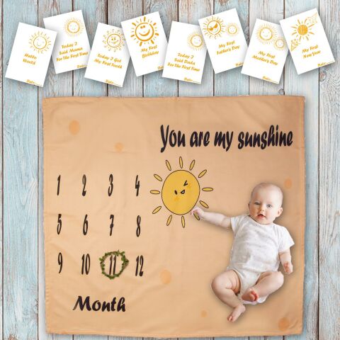 Sunshine Baby Photography Blanket and Baby Moment Cards