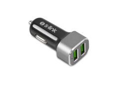 S-Link Swapp SW-AHC36M 2xUSB 3.1A Metal Araç Şarj Cihazı