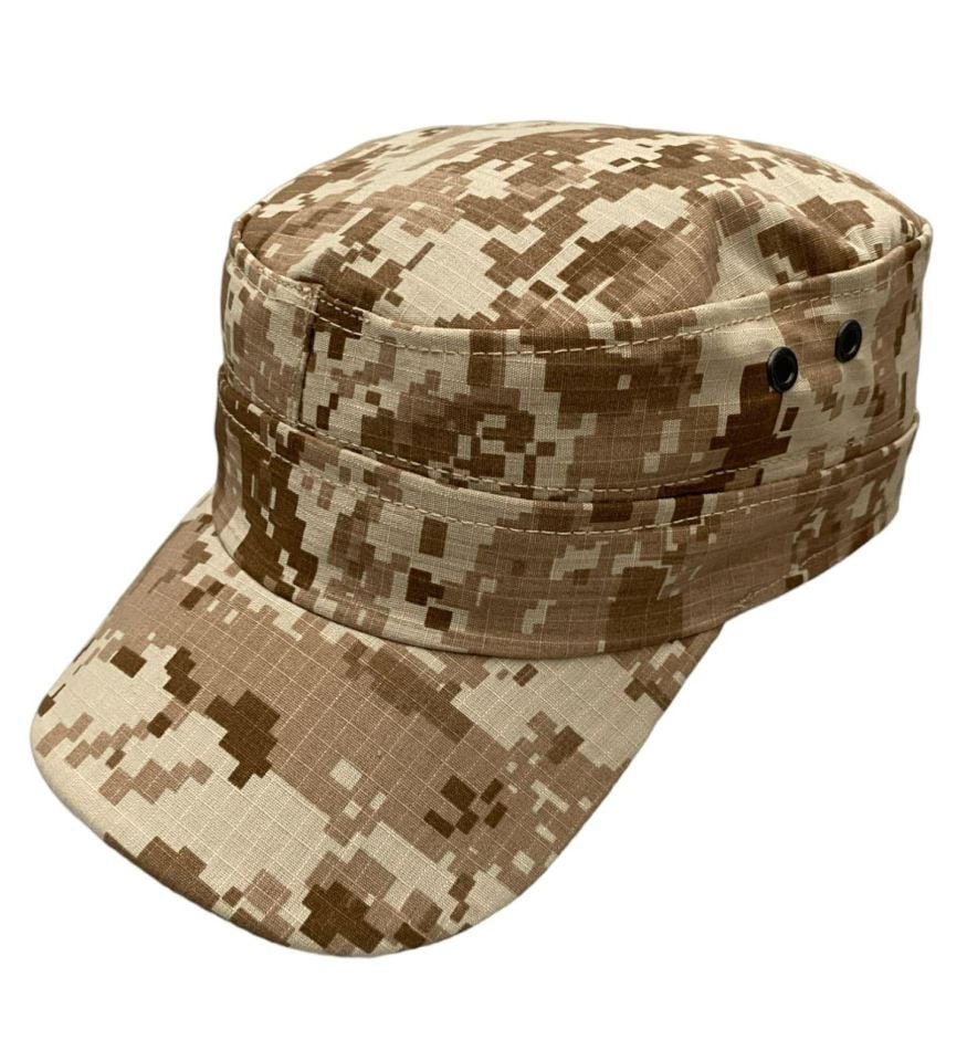 Askeri Şapka Kahverengi Piksel Desen